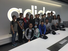 The group of BA (Hons) in Retail Management programme students are engaged with an unforgettable experience at adidas.