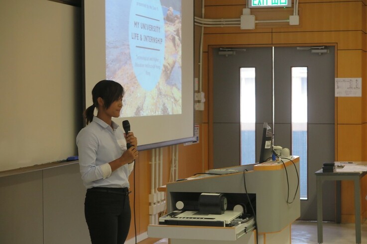 Awarded student, HO Sum Yi shared the experience in Shenzhen study trip and summer internship.