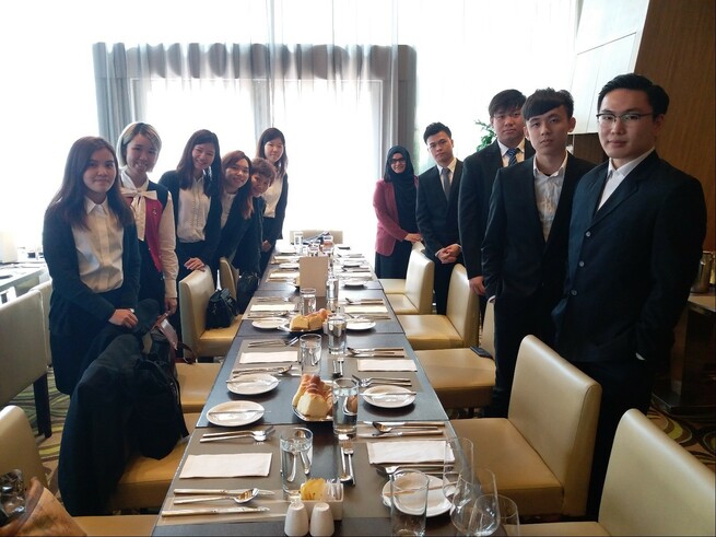PRM final year students practicing the ‘Art of Small Talk’ at a formal business lunch setting.