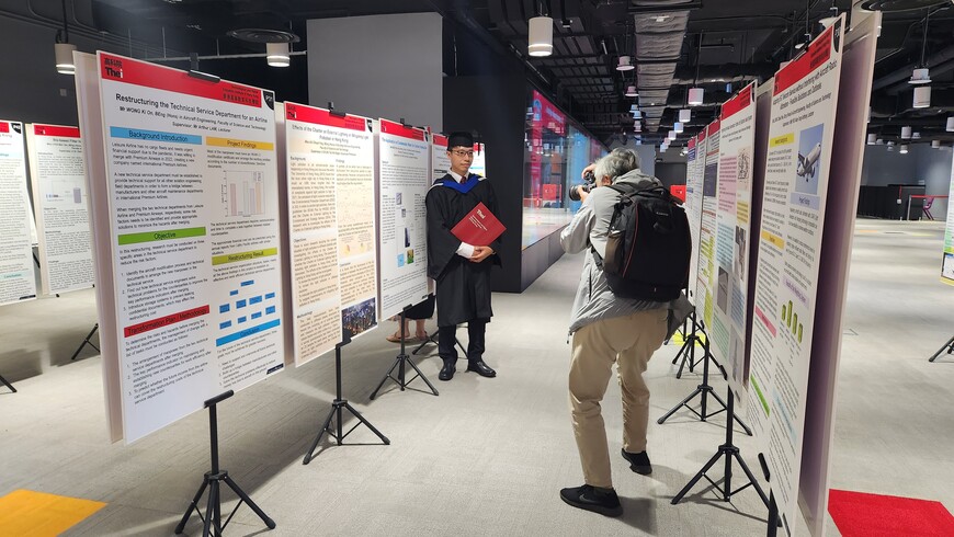SARP2023: Aircraft Engineering graduate, Mr KWOK Anson, with his research poster